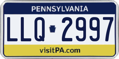 PA license plate LLQ2997