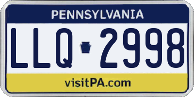 PA license plate LLQ2998