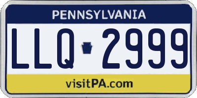PA license plate LLQ2999