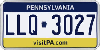 PA license plate LLQ3027