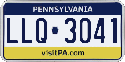 PA license plate LLQ3041