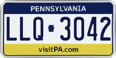 PA license plate LLQ3042