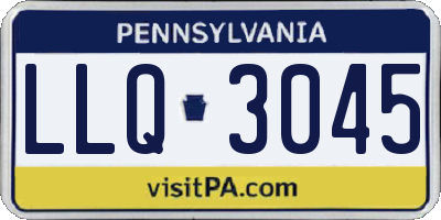 PA license plate LLQ3045