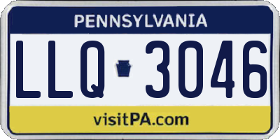 PA license plate LLQ3046