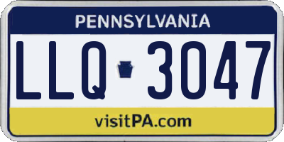 PA license plate LLQ3047