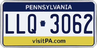 PA license plate LLQ3062