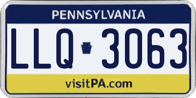 PA license plate LLQ3063