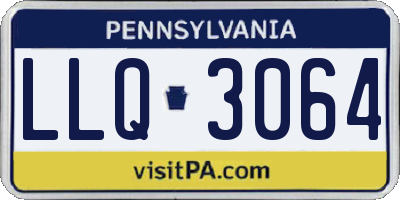 PA license plate LLQ3064