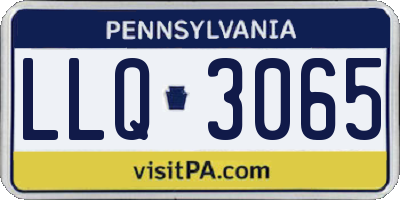 PA license plate LLQ3065