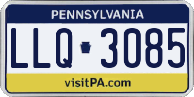 PA license plate LLQ3085