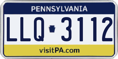 PA license plate LLQ3112
