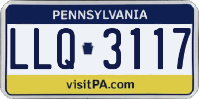 PA license plate LLQ3117