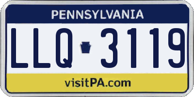 PA license plate LLQ3119