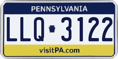 PA license plate LLQ3122