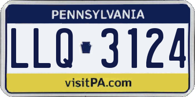 PA license plate LLQ3124