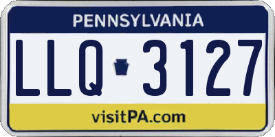 PA license plate LLQ3127