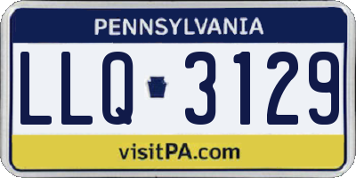 PA license plate LLQ3129
