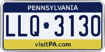 PA license plate LLQ3130