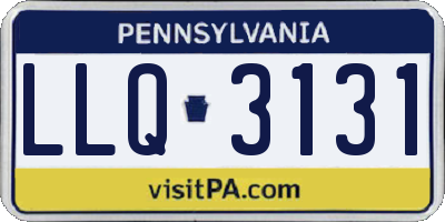 PA license plate LLQ3131