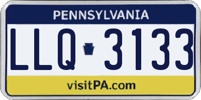 PA license plate LLQ3133