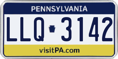 PA license plate LLQ3142