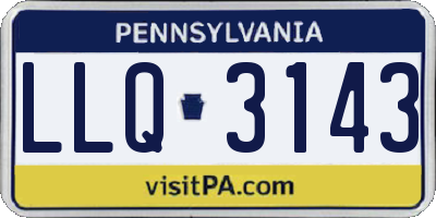 PA license plate LLQ3143