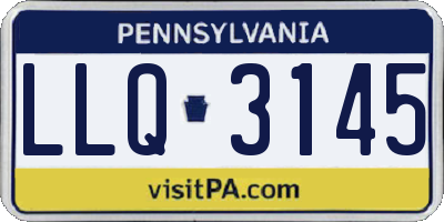 PA license plate LLQ3145