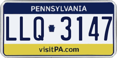 PA license plate LLQ3147