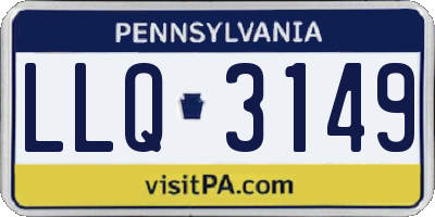 PA license plate LLQ3149