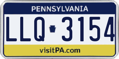 PA license plate LLQ3154