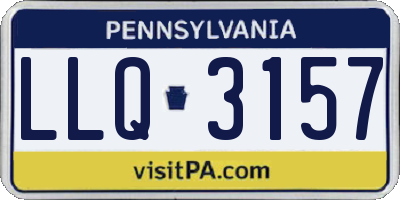 PA license plate LLQ3157