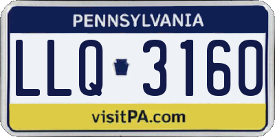 PA license plate LLQ3160