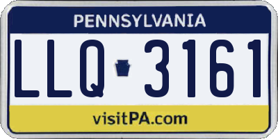 PA license plate LLQ3161