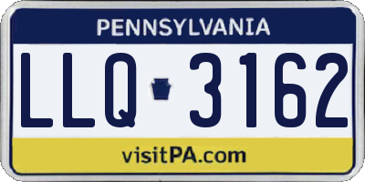 PA license plate LLQ3162