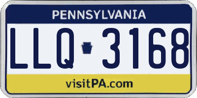 PA license plate LLQ3168