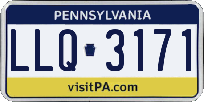 PA license plate LLQ3171
