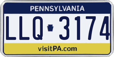 PA license plate LLQ3174