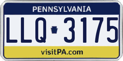 PA license plate LLQ3175