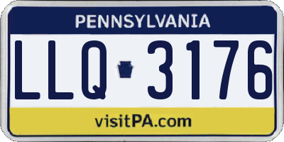 PA license plate LLQ3176