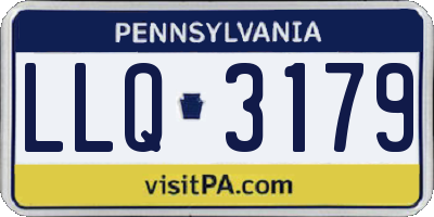 PA license plate LLQ3179