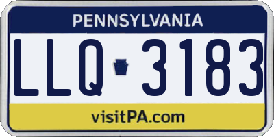 PA license plate LLQ3183
