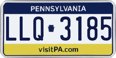 PA license plate LLQ3185