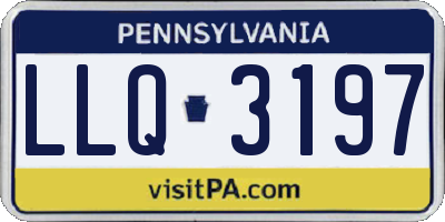 PA license plate LLQ3197