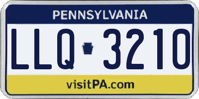 PA license plate LLQ3210