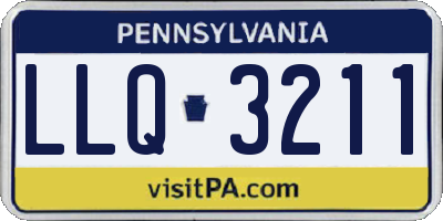 PA license plate LLQ3211