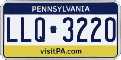 PA license plate LLQ3220