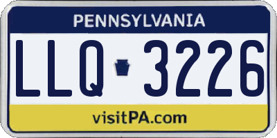 PA license plate LLQ3226