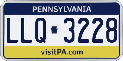 PA license plate LLQ3228