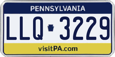 PA license plate LLQ3229