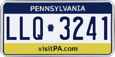 PA license plate LLQ3241